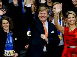 De koningin van de spelen, de koning en de koningin. (Foto: ANP)