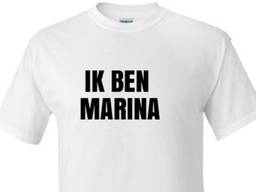 Shirt: 'Ik ben Marina' (Foto: twitter.com/geertwilderspvv)