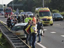 Botsing op de A27 (foto: Marcel van Dorst / SQ Vision)