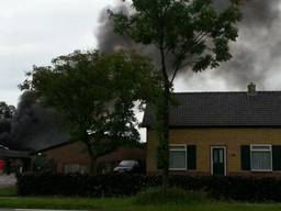 Brand door blikseminslag op Schijndelsedijk