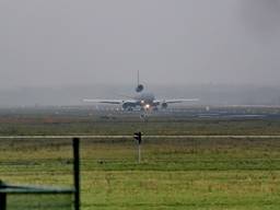 De KCD-10 tijdens zijn voorzorgslanding (Foto: SQ Vision).