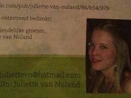 Juliette van Nuland (bron: Twitter) 