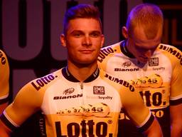 Moreno Hofland tijdens de presentatie van Team LottoNL-Jumbo