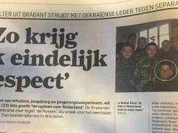 Het artikel in het AD (foto: Ronnie Vermonden)