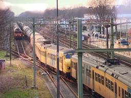 De treinbotsing (archieffoto: Martijn van de Wouw)