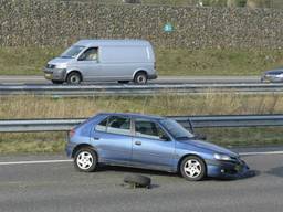 Ongeluk op de A58. (foto: Tom van der Put/SQ Vision)