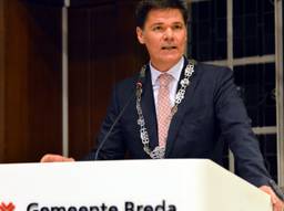 De eerste toespraak van Paul Depla als burgemeester van Breda (foto: Perry Roovers/SQ Vision)