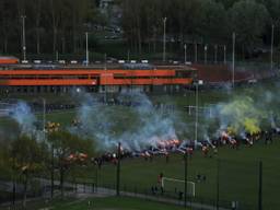 EMK Nuenen voor het eerst sinds dramatisch ongeluk met bierfiets weer op het voetbalveld.