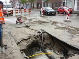 Waterleiding Haagweg Breda gesprongen