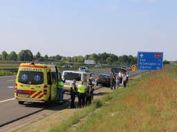 Botsing op de A50 bij Uden (foto: AS Media)