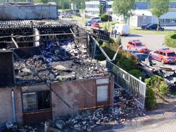 De ravage na de brand in Helmond is groot