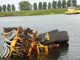 Tractor in het water