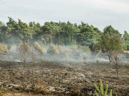 De schade na de brand op de Leenderheide (foto: SQ Vision).