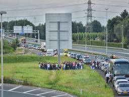 Drukte bij herdenking op de A65 