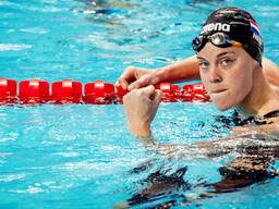 Een verbeten blik bij Femke Heemskerk na haar halve finale. (Foto: ANP).