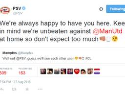 PSV 'haalt uit' naar Memphis (bron: @PSV / Twitter) 