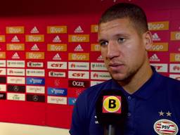 Jeffrey Bruma voor de camera's van Omroep Brabant