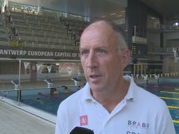 Zwemcoach Ronald Gaastra in Antwerpen