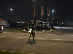 De brandweer rukte uit voor een gaslek in Roosendaal. (foto: Marco Verhage).