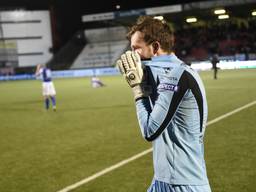 Doelman Kees Heemskerk baalt enorm na de nederlaag tegen VVSB (foto: Henk van Esch).