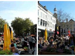 Allebei de foto's zijn genomen op de Grote Markt in Breda. Zie jij het verschil? Foto: Henk Voermans