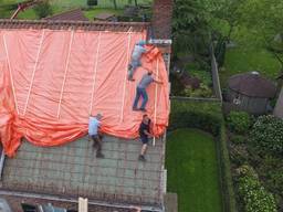 In Luyksgestel wordt met man en macht gewerkt om de schade te herstellen