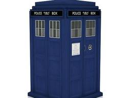 Zo ziet de TARDIS eruit. Een kopie stond in de Efteling.