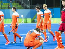 Teleurstelling bij Oranja na de verloren finale hockey tegen België (foto: ANP)