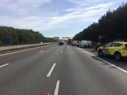 Het ongeval op de A12 bij Arnhem (foto: Twitter)