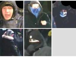 Deze vijf verdachten worden nog gezocht. (Foto's: politie)