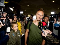 Siem de Jong arriveert bij Grand Hotel Huis te Duin. (Foto: ANP)