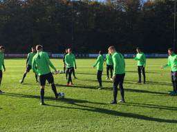 Een beeld van de training van PSV deze maandagochtend (foto: Paul Post).