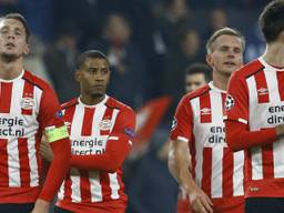 Teleurstelling bij de PSV'ers. (Foto: VI Images)