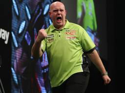 ''Mighty Mike' is blij met een punt. (Foto: Lawrence Lustig/PDC)