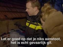 Het programma mag binnenkijken bij een drugslab in Baarle-Nassau. (Screenshot BNN)