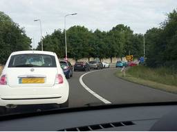 Het is druk op de N65. (Foto: Twitter Daniël)