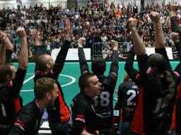 Vorig jaar werden de Eindhovense robotvoetballers wereldkampioen. (Foto: Tech United)