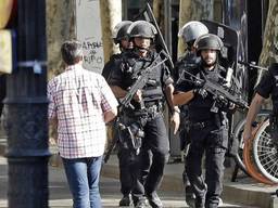 Veel politie op de been in Barcelona. (Foto: ANP)