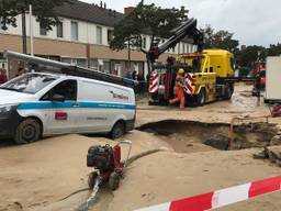 Bestelbus zakt in Sinkhole  