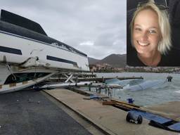 Een complete boot is door orkaan Irma opgetild en neergesmeten. (Foto: Lizzy Moguljak)