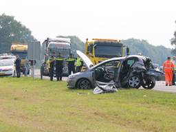 Het ongeluk bij Heumen. (Foto: SK-Media)
