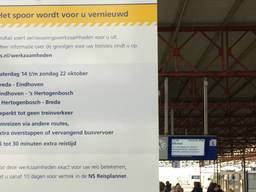 Reizigers worden gewaarschuwd. (Foto: ProRail)