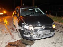 Een van de auto's die betrokken was bij het ongeluk (foto: FPMB - Anja van Beek)