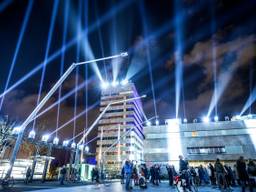 Lichtshow op het Stadhuisplein (foto: Rob Engelaar)