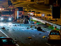 Het ongeluk op de A73 (Foto: Etienne Zegers).