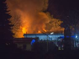 Het vuur was in de omtrek goed te zien. (Foto: GinoPress)