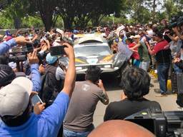 Het was enorm druk bij de start van de Dakar Rally