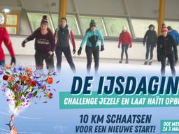 Tijdens de Ijsdaging schaatsen mensen 10 kilometer om geld op te halen voor het Rode Kruis