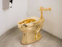 De Amerikaanse president kreeg een gouden toilet aangeboden. (Foto: Guggenheim Museum)