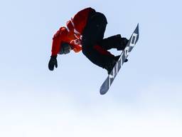 Niek van der Velden tijdens de training in Pyeongchang. (Foto: ANP)